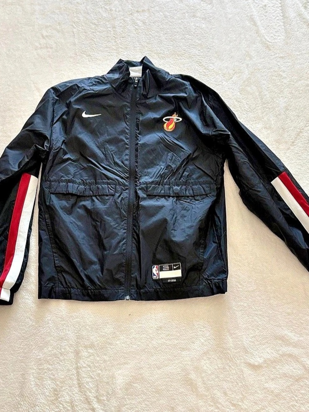 Nike Miami Heat City Edition Full Zip Jacket Black & Red Small